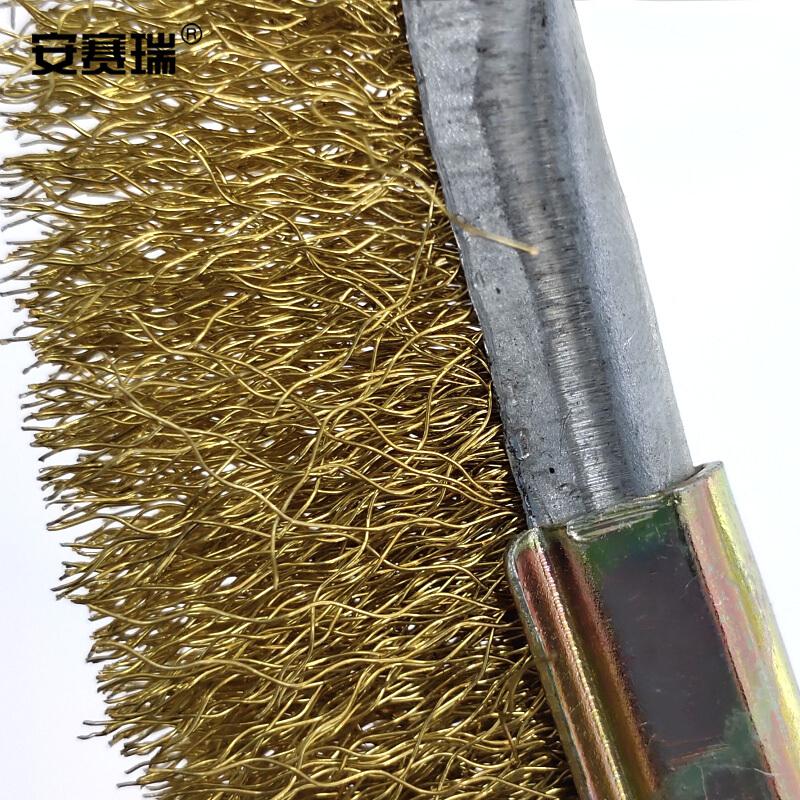 安赛瑞 23965 迷你不锈钢丝刷 直头钢丝刷(5把装） 22×2.5cm按包销售