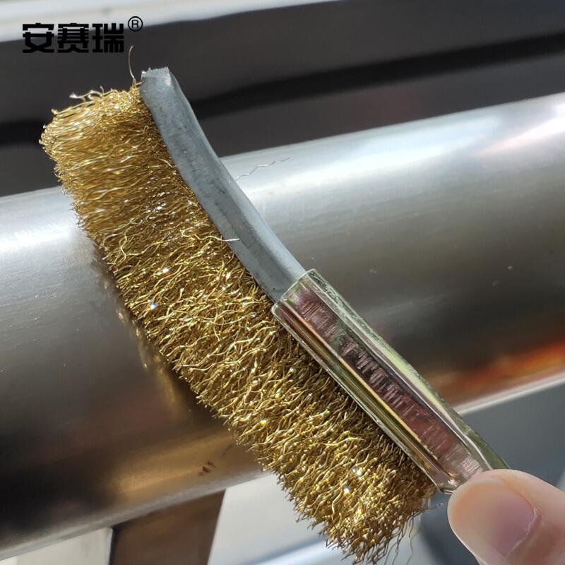 安赛瑞 23965 迷你不锈钢丝刷 直头钢丝刷(5把装） 22×2.5cm按包销售