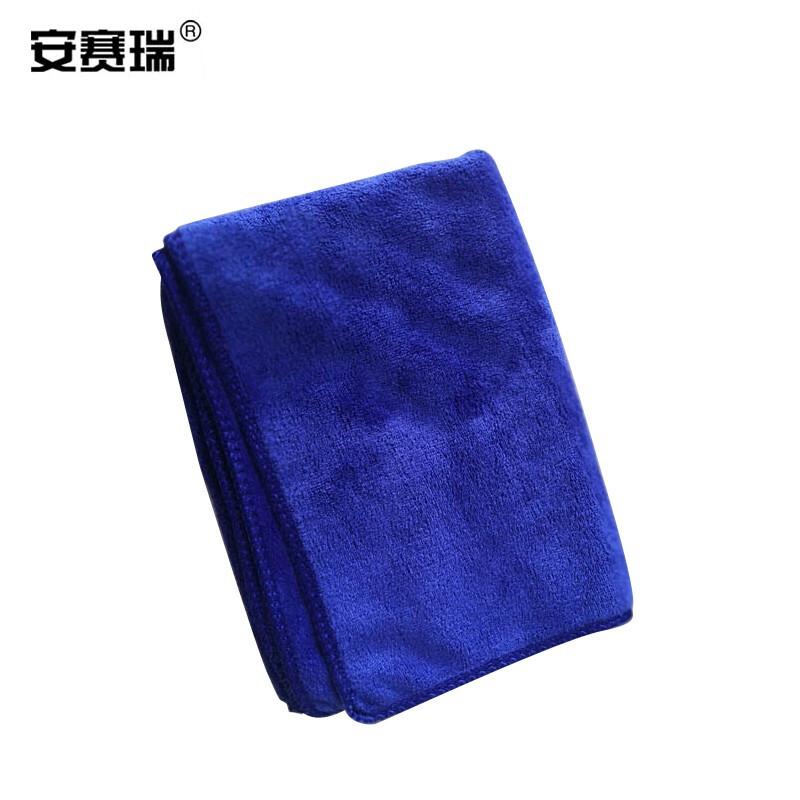 安赛瑞 12642 业务用纤维毛巾（10条装） 30×70cm 蓝色按（包）销售