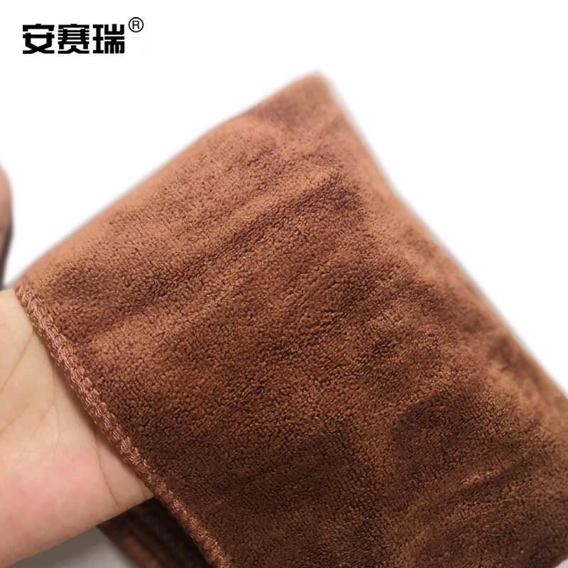 安赛瑞 12643 业务用纤维毛巾（10条装） 30×70cm 棕色按（包）销售
