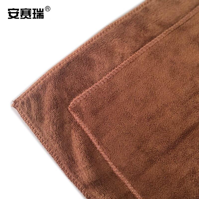 安赛瑞 12643 业务用纤维毛巾（10条装） 30×70cm 棕色按（包）销售
