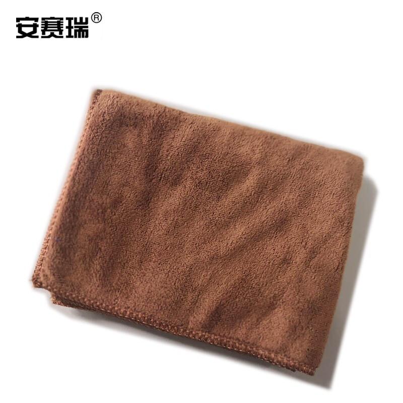 安赛瑞 12643 业务用纤维毛巾（10条装） 30×70cm 棕色按（包）销售