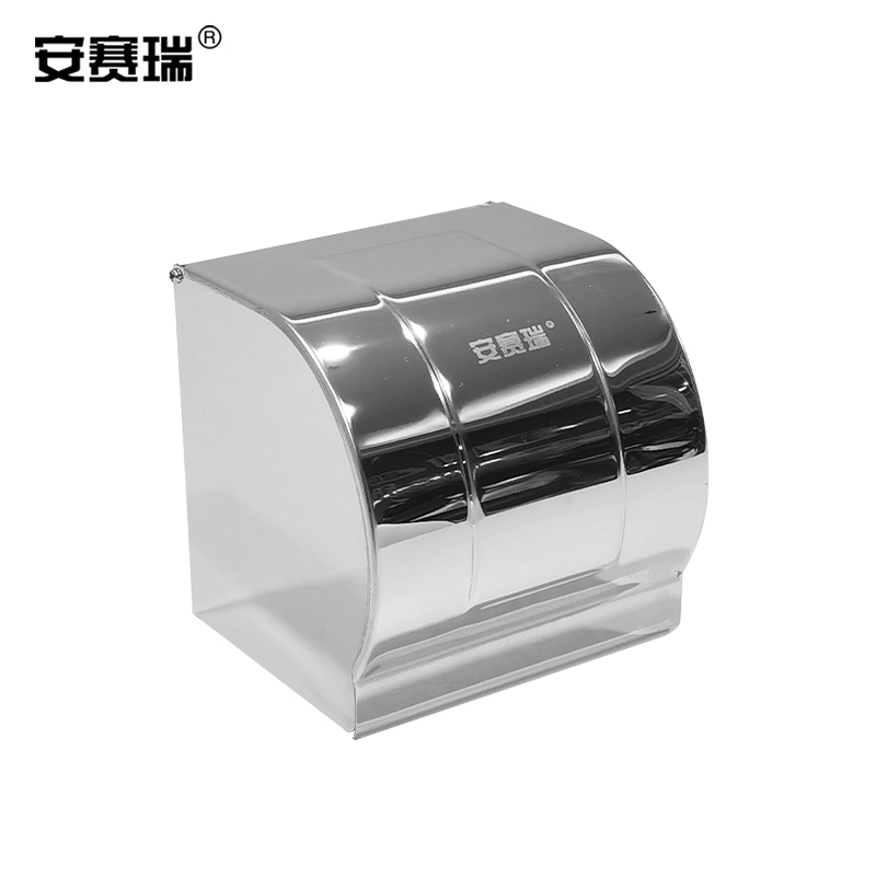 安赛瑞 24417 不锈钢壁挂式厕纸盒 12.6×10×12.2cm按个销售