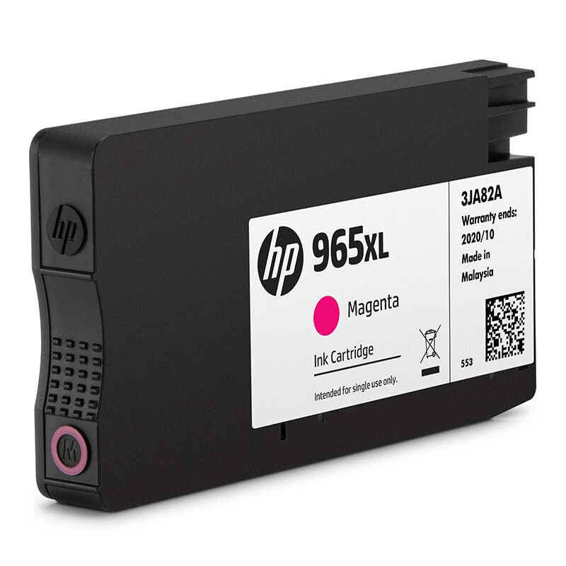 惠普 3JA82AA 墨盒 965XL 红色 1600页 适用HP OfficeJet Pro 9010/9019/9020按（盒）销售