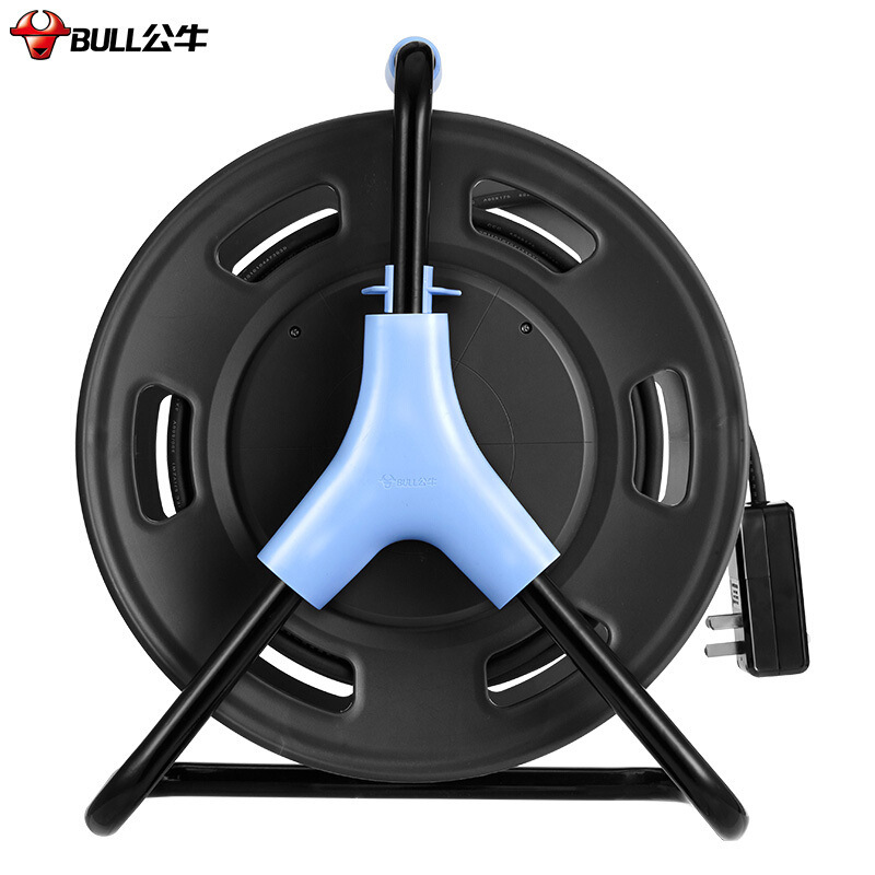 公牛 GN-806DN 超功率保护 漏电保护电缆卷盘插座 插排 线粗1.5平方 工程专用 50米 蓝黑色按个销售