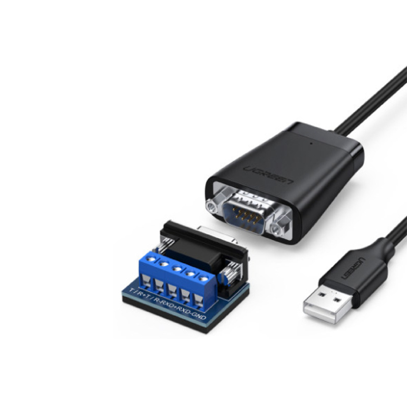绿联 80434 USB转RS422/485串口线 转换器 九针串口数据线 0.5米 黑色按（个）销售