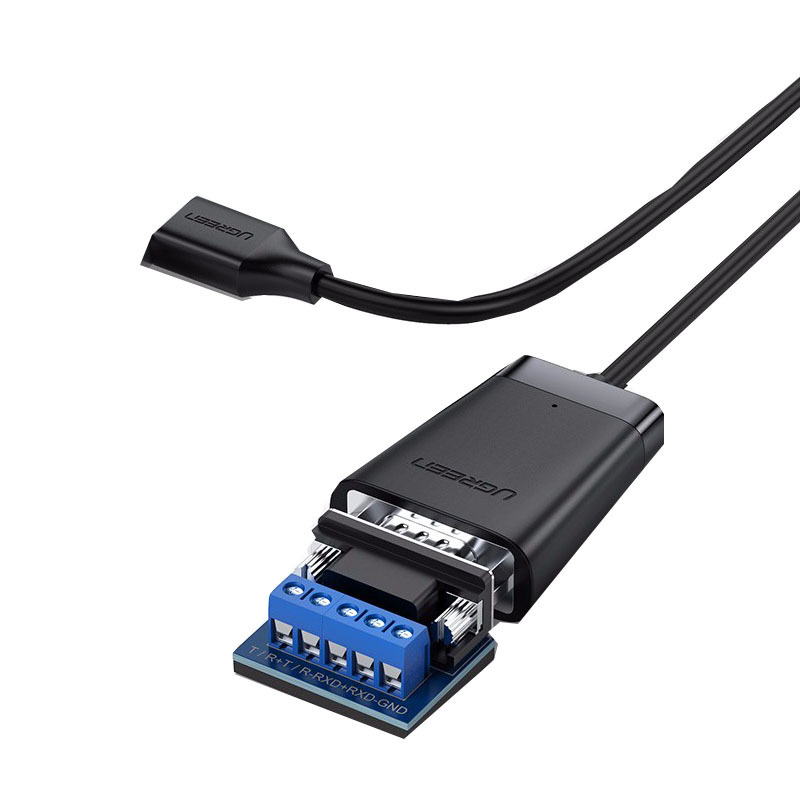 绿联 80434 USB转RS422/485串口线 转换器 九针串口数据线 0.5米 黑色按（个）销售