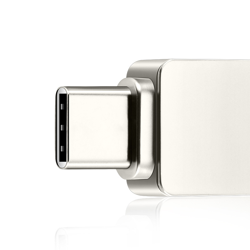 爱国者 U351 手机U盘 双接口手机电脑用 128GB Type-C USB3.1 银色按（个）销售