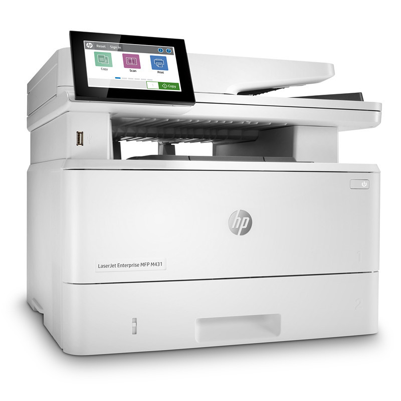 惠普 LaserJet Enterprise MFP M431f 黑白激光多功能一体机 A4 白色  打印、复印、扫描、传真、有线网络、自动双面按台销售