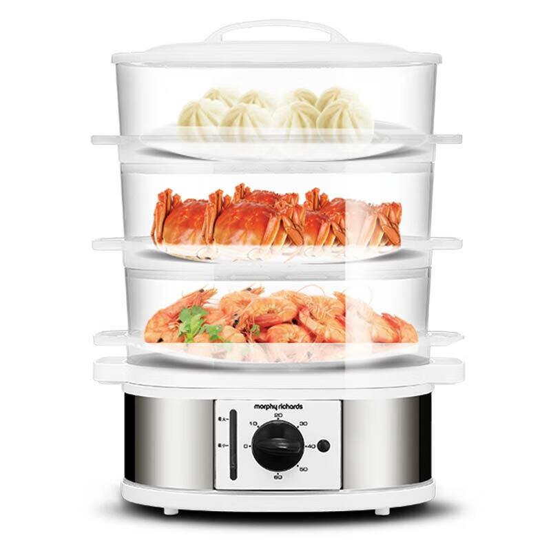 摩飞 MR1148 多功能电蒸笼 3L*3层 白色按(台)销售 摩飞 MR1148 多功能电蒸笼 3L*3层 白色按(台)销售
