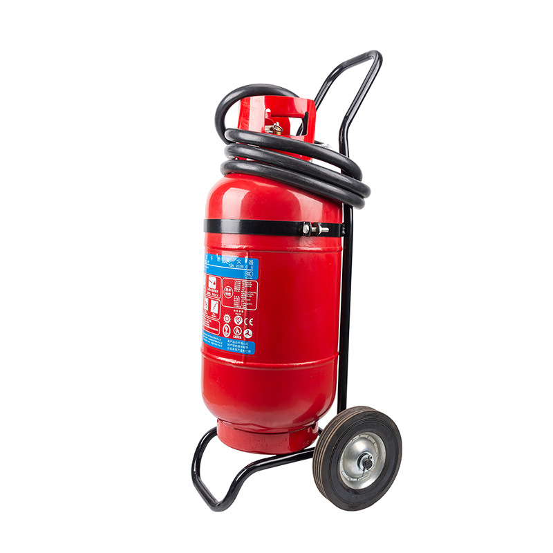 王龍 MFTZ/ABC35A 推车式干粉灭火器 35kg 红色按台销售