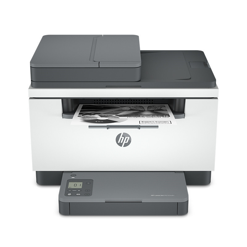 惠普 LaserJet MFP M233sdn Printer 黑白激光多功能一体机 A4 灰白色  打印、复印、扫描、有线网络、自动双面按台销售