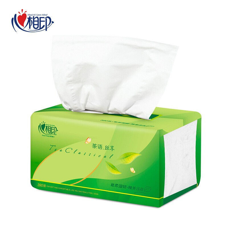 心相印 DT15130 抽纸茶语系列S码纸巾面巾纸餐巾纸卫生纸抽 3层130抽6包 无香按提销售