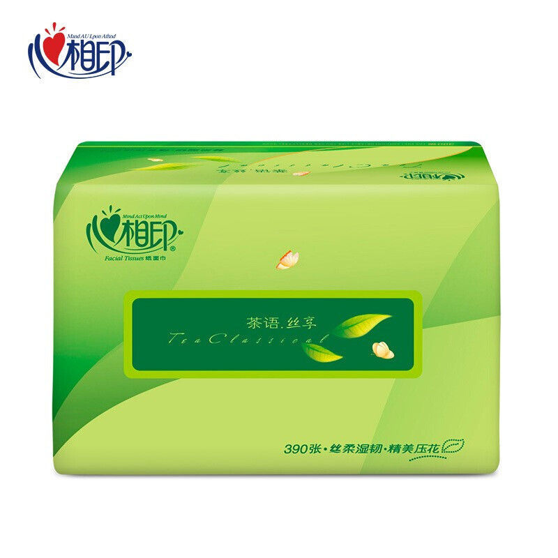 心相印 DT15130 抽纸茶语系列S码纸巾面巾纸餐巾纸卫生纸抽 3层130抽6包 无香按提销售
