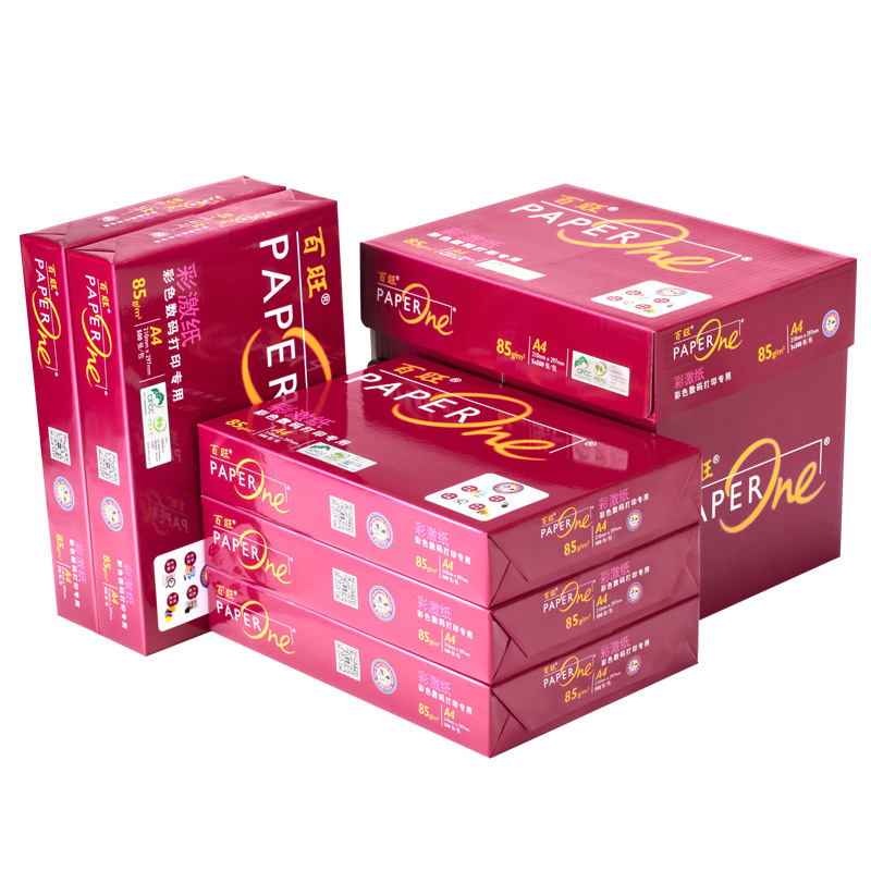 百旺 A4 85g 红百旺 复印纸 500张/包 白色 5包/箱按（箱）销售