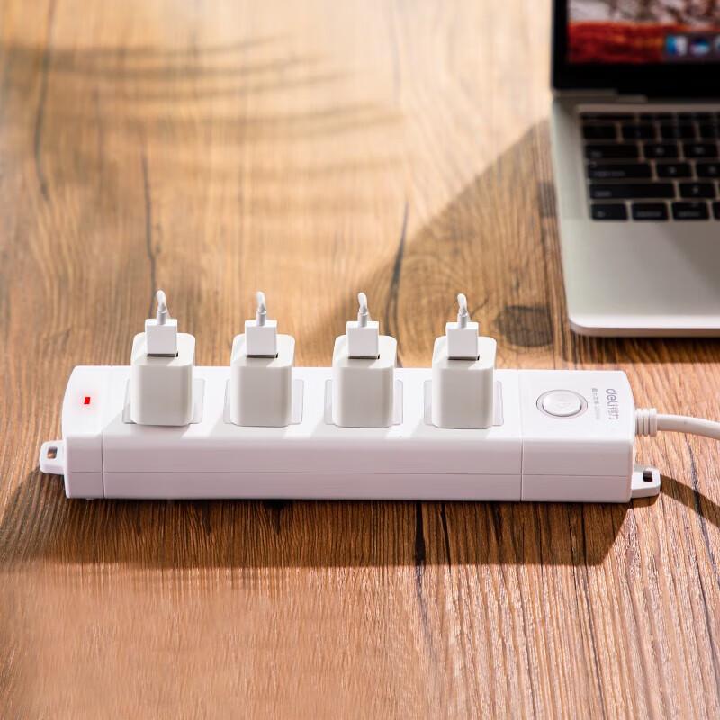 得力 18203 总控开关插座 新国标4位组合孔3米按个销售 得力 18203 总控开关插座 新国标4位组合孔3米按个销售