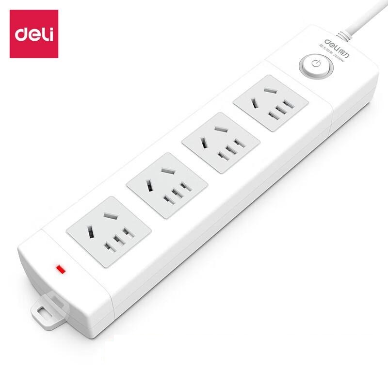 得力 18203 总控开关插座 新国标4位组合孔3米按个销售 得力 18203 总控开关插座 新国标4位组合孔3米按个销售