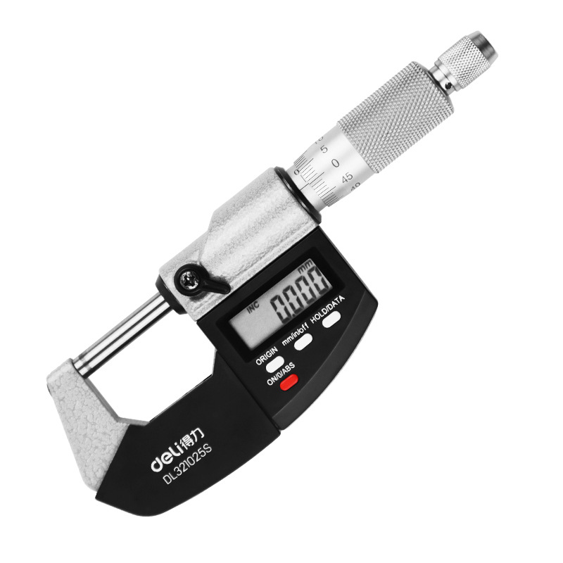 得力工具 DL321025S 两用外径千分尺 0-25mm按把销售