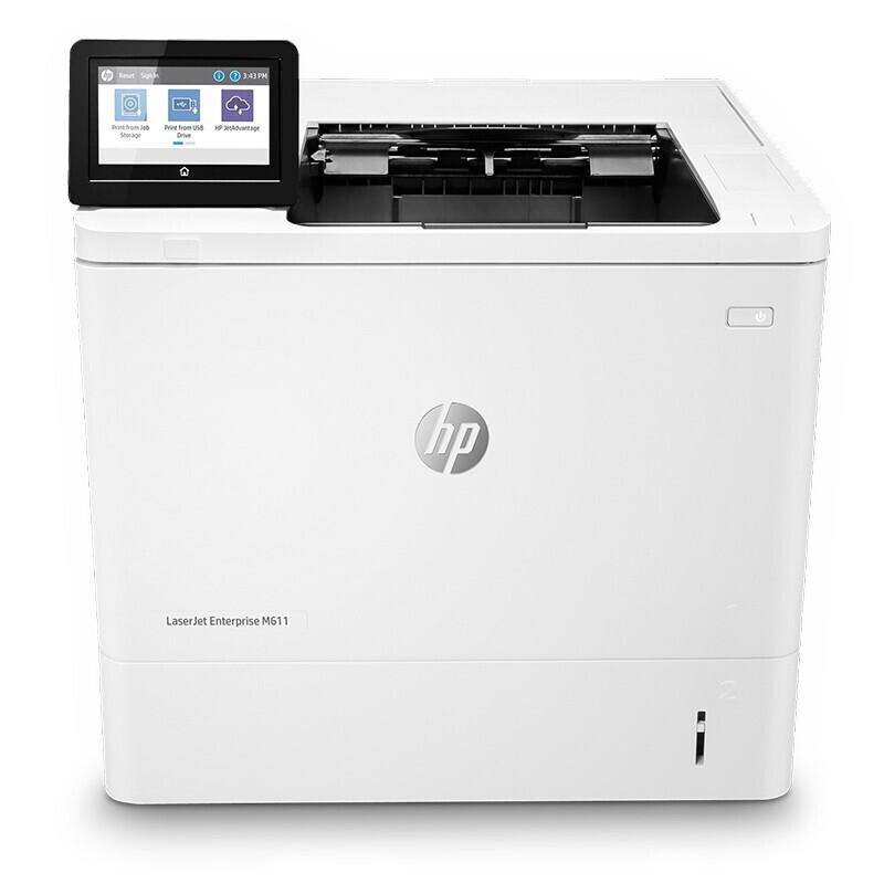 惠普 LaserJet Enterprise M611dn 黑白激光打印机 A4 白色  仅打印、有线网络、自动双面按台销售