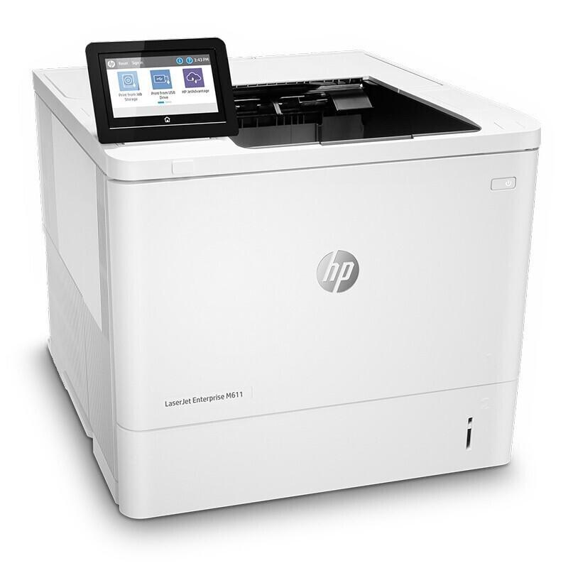 惠普 LaserJet Enterprise M611dn 黑白激光打印机 A4 白色  仅打印、有线网络、自动双面按台销售