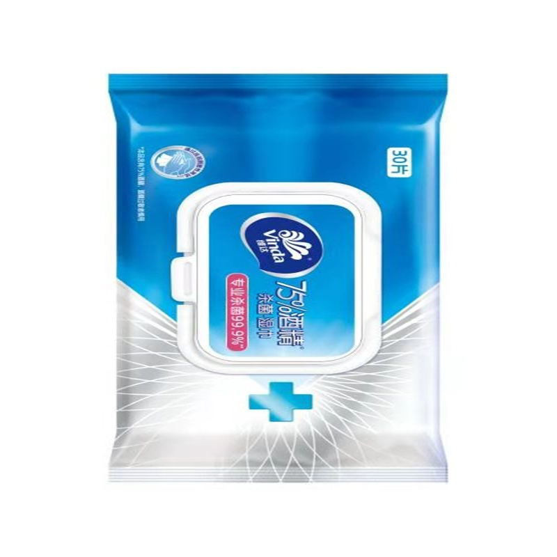 维达 VW1031A 酒精卫生湿巾5包量贩装（单包10片） 5包/提 白色按（提）销售