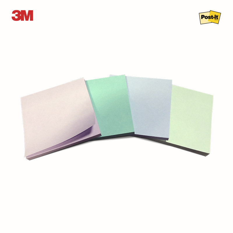 3M 654SS-MC-2 报事贴狠贴4色 76*76mm 45页*4/卡 混色按（卡）销售