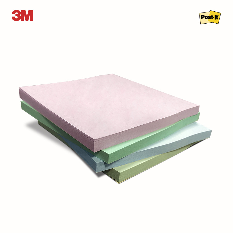 3M 654SS-MC-2 报事贴狠贴4色 76*76mm 45页*4/卡 混色按（卡）销售