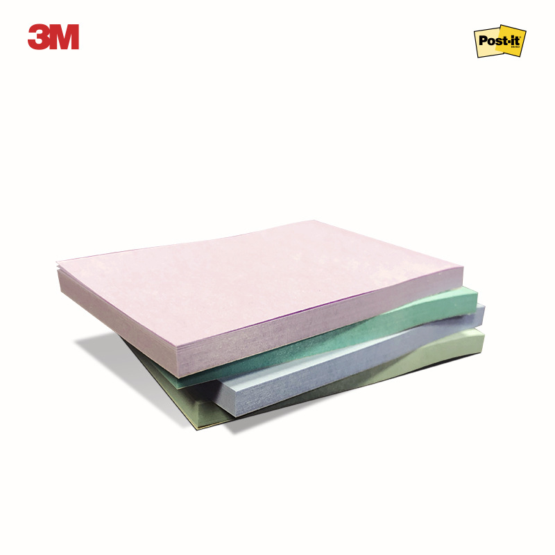 3M 656SS-MC-2 报事贴狠贴4色 76*50mm 45页*4/卡 混色按卡销售