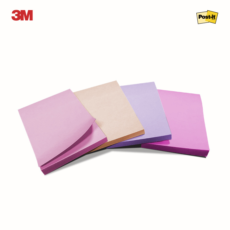 3M 656SS-MC-7 报事贴狠贴4色 76*50mm 45页*4/卡 混色按（卡）销售