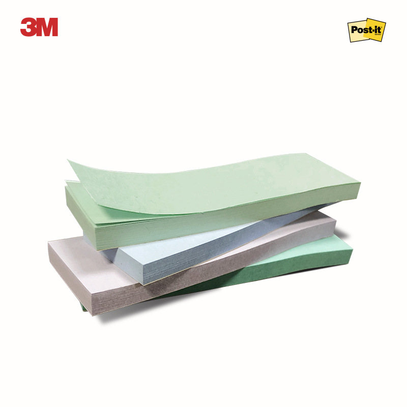 3M 500SS-MC-2 报事贴狠贴4色 76*25mm 45页*8/卡 混色按卡销售