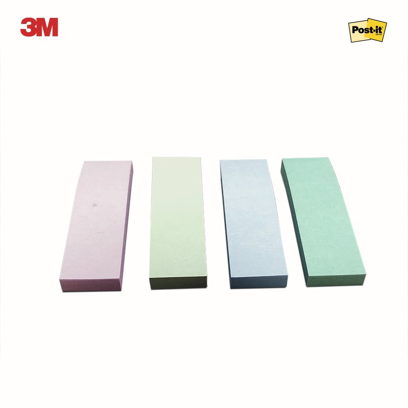 3M 500SS-MC-2 报事贴狠贴4色 76*25mm 45页*8/卡 混色按卡销售