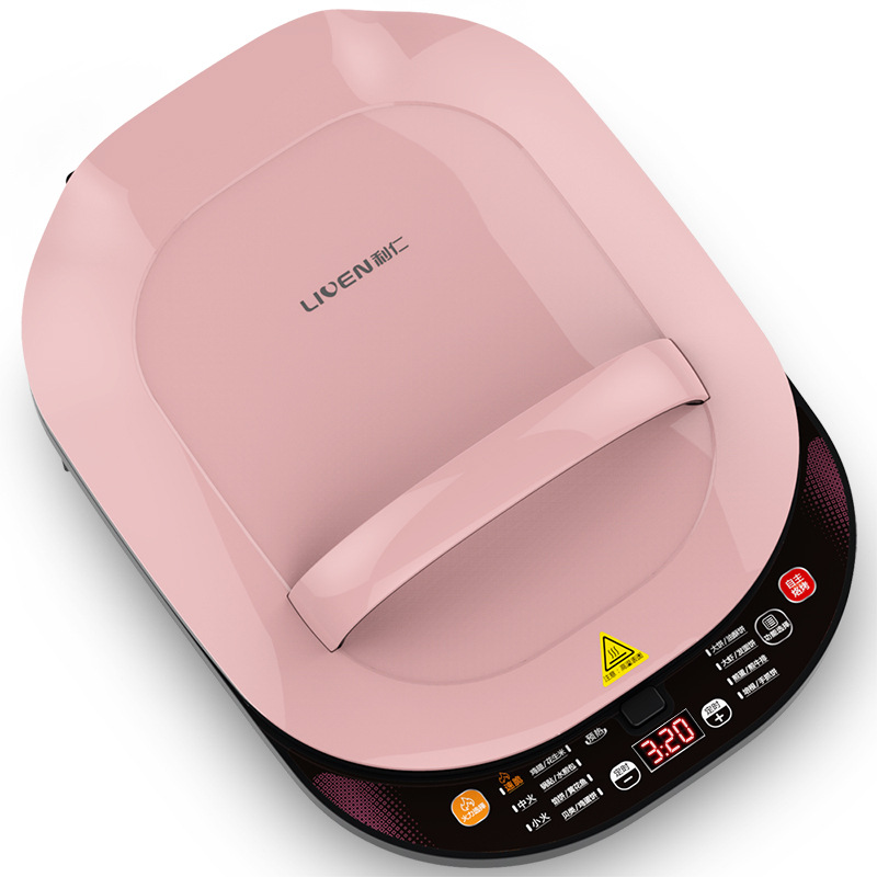 利仁 LR-D3400 电饼铛 烤盘直径：32cm-35cm 粉红色
