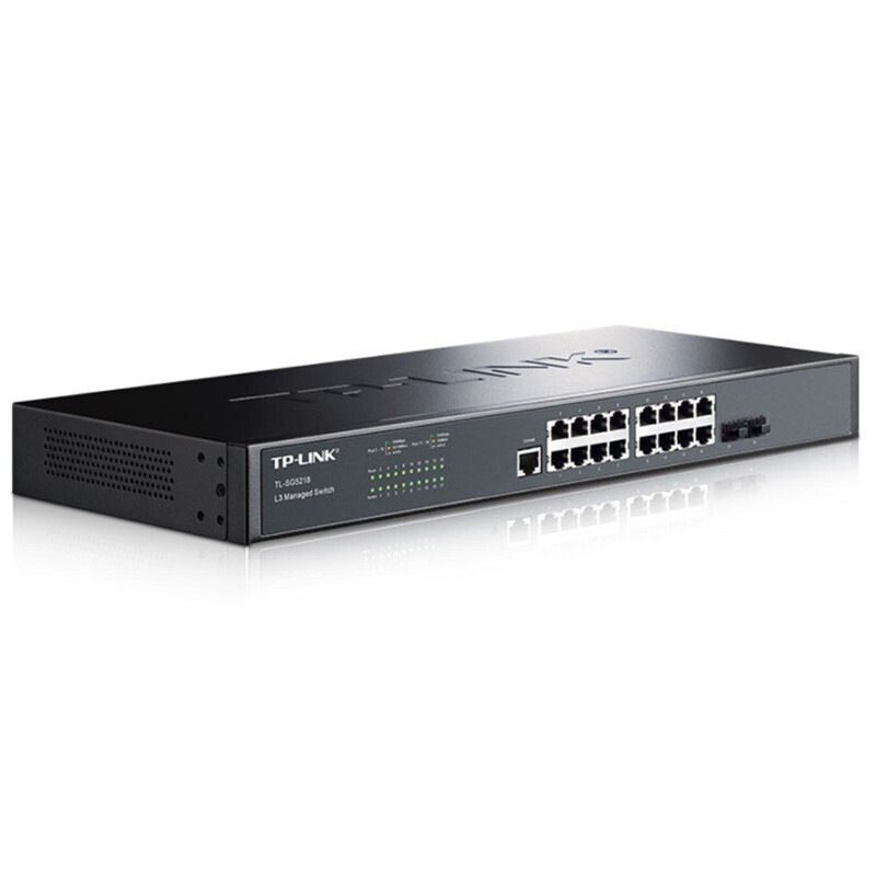 TP-LINK TL-SG5218 18口全千兆三层全网管交换机 16GE+2SFP 黑色按（台）销售