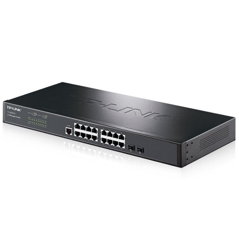 TP-LINK TL-SG5218 18口全千兆三层全网管交换机 16GE+2SFP 黑色按（台）销售