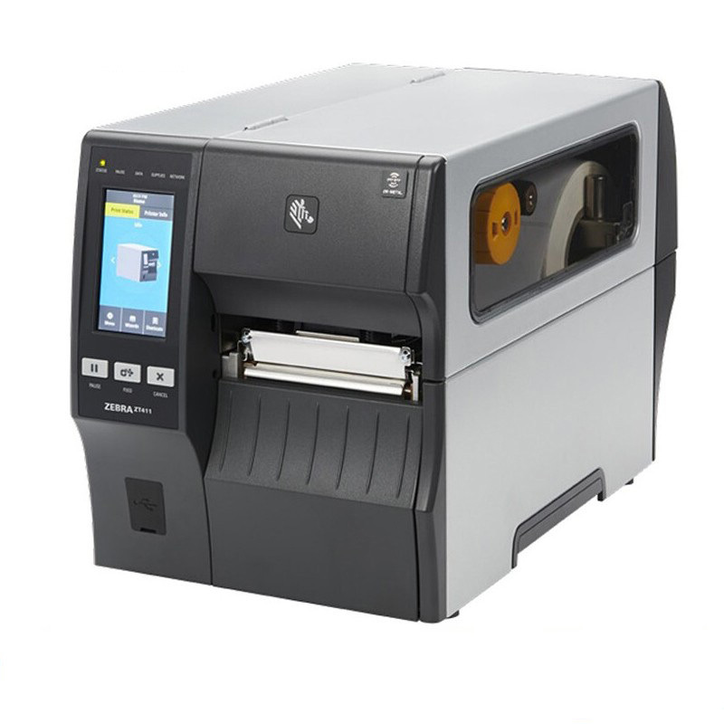 斑马 ZT41142-T090000Z 工业级条码打印机 203dpi 银黑色 4英寸标签打印机按台销售