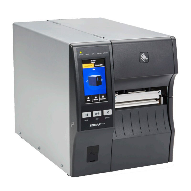 斑马 ZT41143-T090000Z 工业级条码打印机 300dpi 银黑色 4英寸标签打印机按台销售