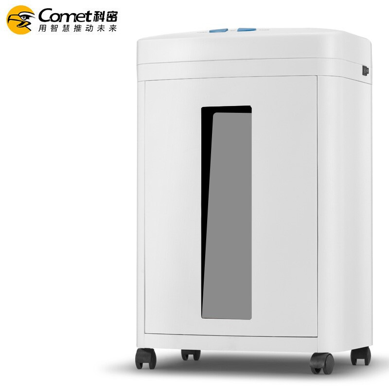 科密 CM-822 办公商用碎纸机 德标5级 白色 纸盒 （单次8张 持续30分钟 22L 可碎订书针）按台销售