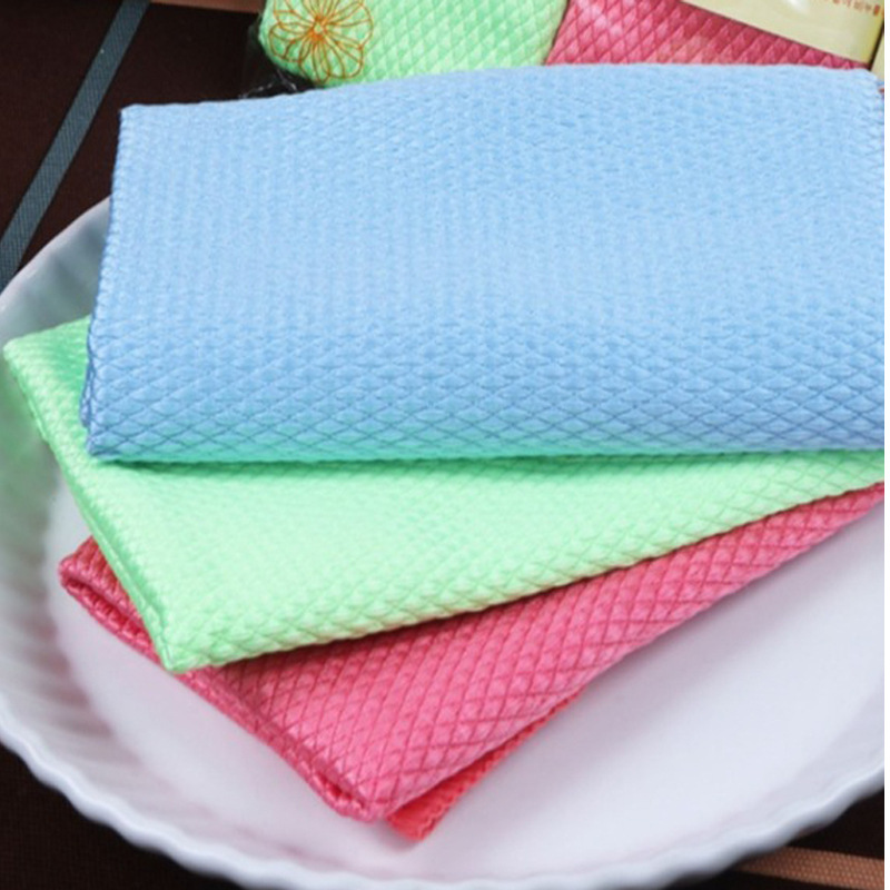 敏胤 M2525 鱼鳞布抹布 25*25CM*5条 混色按（包）销售