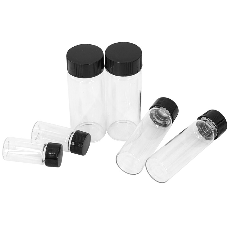 冰禹 BY-2468 透明玻璃螺口瓶 样品瓶 试剂瓶 菌种瓶 15ML100个按盒销售
