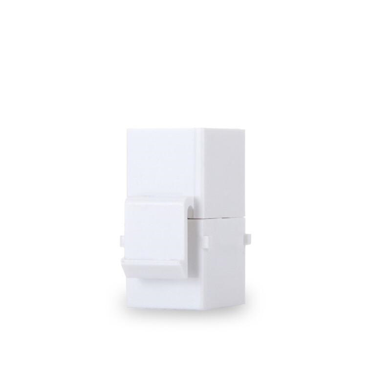 山泽 WAN-07 超五类网络直通模块 RJ45母对母 白色按个销售