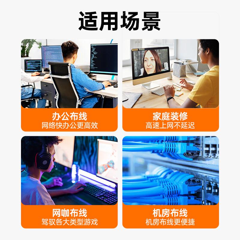 山泽 ZW-02 超五类网线 百兆 2米 贝吉色按条销售
