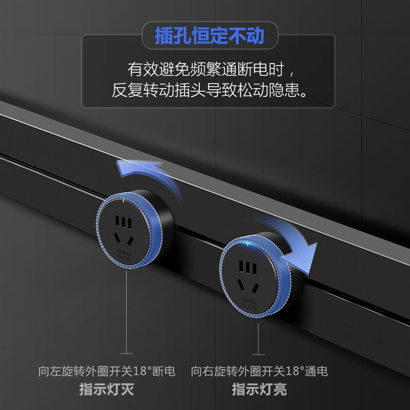 公牛 GN-GB1（新） 轨道插座 3个黑色适配器 500MM 黑色按个销售