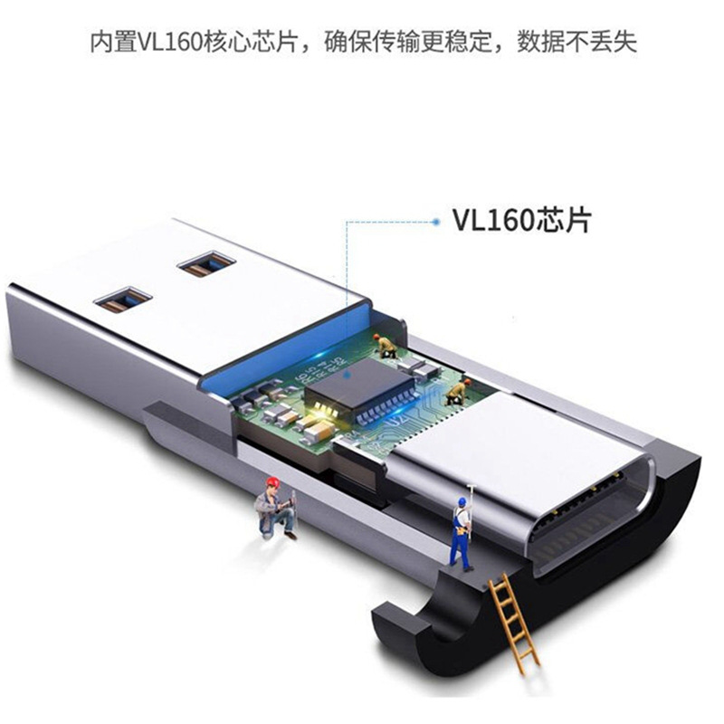 绿联 50533 USB3.0公转Type-C母转换器 适用苹果iPadPro华为荣耀手机接笔记本电脑按个销售