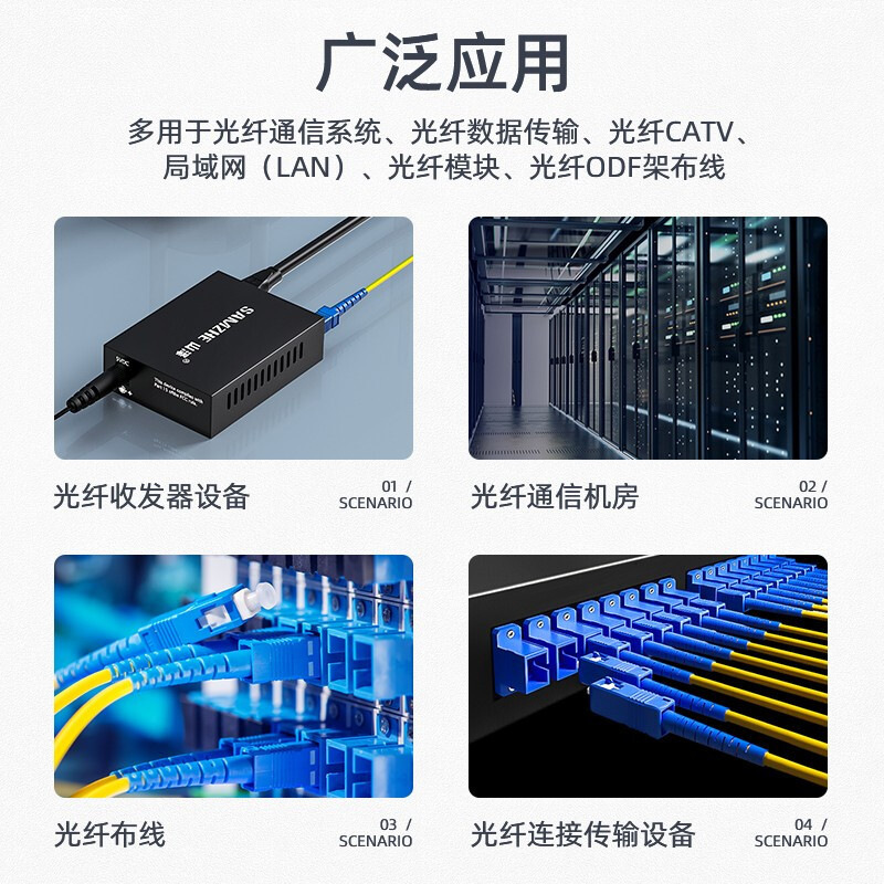 山泽 G3-LCLC10 电信级万兆LC-LC多模双芯OM3-300 Φ3.0低烟无卤入户光纤线收发器尾纤 10米按条销售