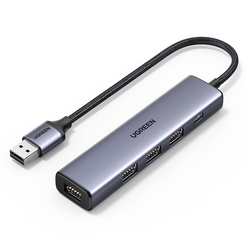 绿联 20805 USB 3.0 4口集线器 高速4口扩展坞 黑色 高速4口扩展坞 HUB集线器拓展坞按（个）销售