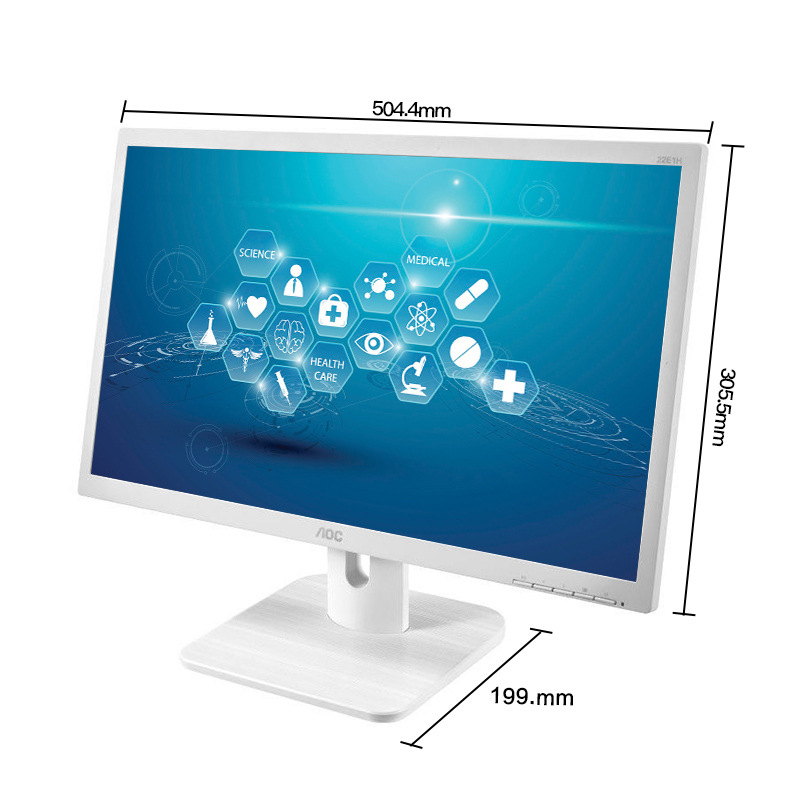 AOC 22E1H/WW 液晶显示器 21.5英寸 白色按台销售