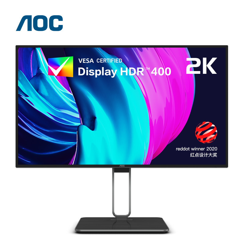 AOC Q27U2 液晶显示器 27英寸 黑色按台销售