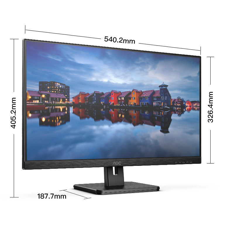 AOC 24E2H 液晶显示器 23.8英寸 黑色按台销售