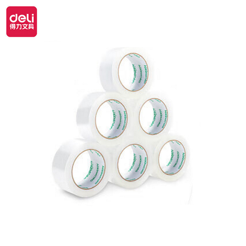 得力 30901 封箱胶带 45mm*60y*45um(普透) 6卷/筒按筒销售