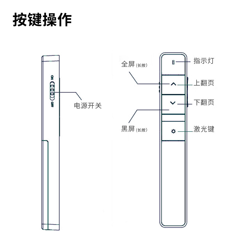 得力 2802L 充电款激光翻页笔 红光 黑色按支销售